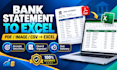 do bank statement to excel conversion and financial data entry