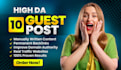 do SEO guest post backlink, high da guest post service, publish article