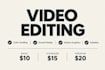 edit clean and catchy videos for you