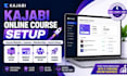 setup kajabi online course website design course upload and membership setup