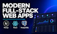 build a full stack nextjs react and postgresql web application