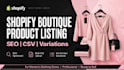 do shopify product listing for boutique and clothing store
