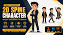 do 2d spine character rigging for you