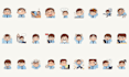 create a custom chibi office meme sticker pack in png