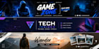 design a professional youtube banner