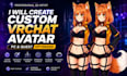 create a high quality custom 3d avatar for vrchat, vtubing, anime