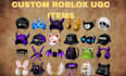 custom roblox ugc accessories, outfits, 3d props and characters