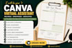 be your social media content, canva va, canva design