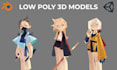 create custom low poly 3d game models in blender for unity and game projects