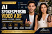 create professional ai spokesperson video ads