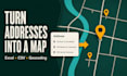 geocode addresses from excel or CSV and create a custom gis map