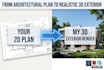 3d exterior architectural visualization