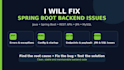 fix java and spring boot backend bugs