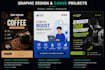 video editing, graphic design, website design, presentations