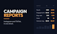 create a social media analytics report for instagram and tiktok