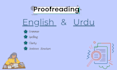 proofread and edit english and urdu documents