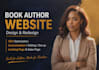 design author book website, ebook website, wix website, author website redesign