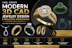 create a modern 3d cad jewelry design with realistic rendering