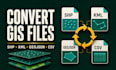 convert gis files between shapefile, kml, geojson and CSV