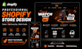 design automated shopify store or shopify website