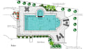 design swimming pool with structural, plumbing, and drainage layout