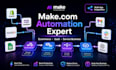 create multi app make com automation for ecommerce saas and service business