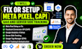 fix or setup meta pixel, capi, ga4 and server side tracking