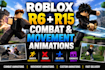 create roblox r6 r15 combat and movement animations