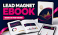 create a modern lead magnet e book layout