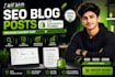 write SEO blog posts for your shopify store