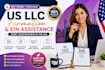 help you form a US llc and apply for an ein