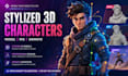 design stylized 3d characters with rigging and animation