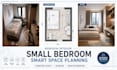 design bedroom layout, bedroom interior with space planning and 3d rendering