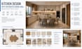 design kitchen that is integrate with dining room interior with 3d visualization