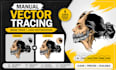 do manual vector tracing, image trace, logo vectorization