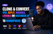 clone wix, replit, durable, lovable or hostinger ai to wordpress website