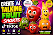 create ai talking fruit shorts for tiktok