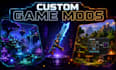 mod minecraft, terraria, starbound with custom biomes, weapons, items