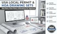 draw USA local permit and hoa drawing sets