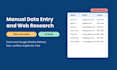 do manual data entry, web research, and lead generation