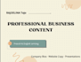 write professional french and english business content