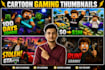 design cartoonic youtube thumbnail in any style