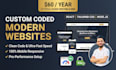 build a custom coded fast responsive website