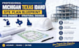 do michigan texas idaho site plan blueprint civil engineer structural engineer
