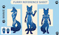 draw a furry reference sheet, fursona and character design
