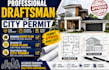 draftsman for city permit, drawing house plan, drawing 2d floor plans
