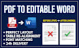 convert PDF to editable word or excel