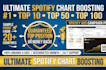 chart your spotify music to top 100 in spotify chart perfectly