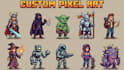 do custom pixel art video game pixel art character pixel art 2d pixel character