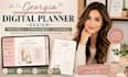 create editable digital printable planner, hyperlinked planner design in canva